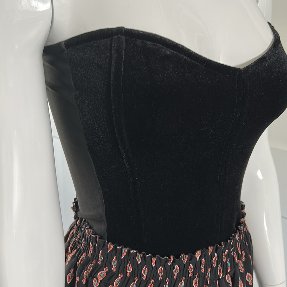 Leith Velvet Stretch Bustier - Picture 3 of 13
